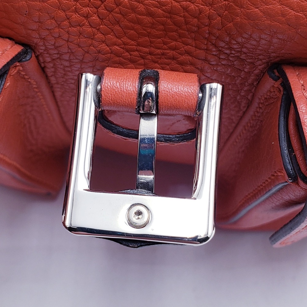 Gucci Bamboo Backpack Orange Pebbled Leather Tassel‎ - Picture 12 of 16